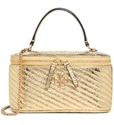 Tory Burch Women's Kira Metallic Moto Quilt Vanity Case