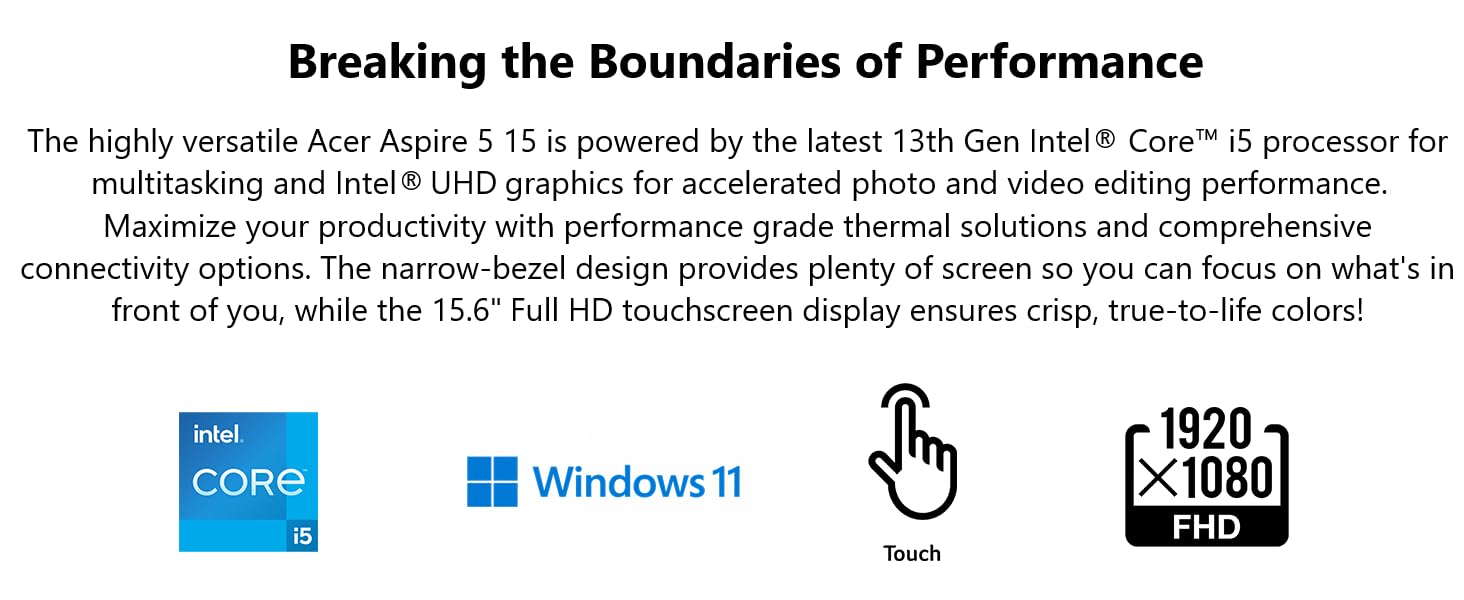 acer aspire 5; Everyday Laptop; Multitasking Laptop; 13th Gen Intel Laptop; Windows 11; Home Laptop