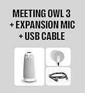 Meeting Owl 3 (Next Gen) 360-Degree, 1080p HD Smart Video Conference Camera & USB C Extension Cab...