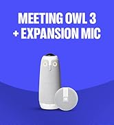 Owl Labs Meeting Owl 3 and Expansion Mic for Meeting Owl 3 - Extend Audio Reach in Larger Spaces ...