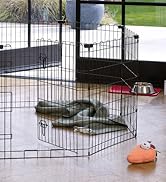 Amazon Basics Foldable Metal Octagonal, Square, Rectangle Exercise Pet Playpen for Dogs