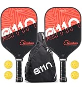 A11N Pickleball Paddles Set of 2 Graphite Surface Rackets with 4 Pickleball Balls and Pickleball ...