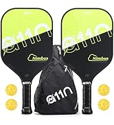 A11N Pickleball Paddles Set of 2 Graphite Surface Rackets with 4 Pickleball Balls and Pickleball ...