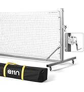 A11N Pro Pickleball Net with Wheels and Hand Winch, Tournament Regulation Size, Anti-Sag Design, ...