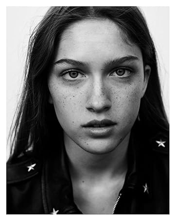 Female AllSaints model looking directly at the camera