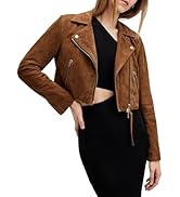 AllSaints Women's Suede Dalby Crop Biker