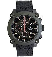 LONGIO Luxury Watches for Men, Swiss Automatic Chronograph Watch with Natural Rubber Strap_X-Racer