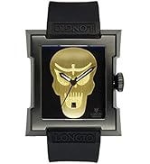 LONGIO Automatic Watches for Men,Unique Watches with Original Swiss Mechanical Movement,Asmara_Skull